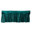 Satin 14ft Table Skirt Peacock Teal - Pleated Double Drape Table Cover