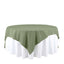 Polyester 90"x90" Table Overlay Square Tablecloth Dusty Sage Green - Wrinkle-Resistant & Durable Table Cover