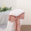 5 Pack Taffeta 6"x106" Chair Sashes Dusty Rose Accordion Crinkle Texture - Stylish Decor for Weddings & Gatherings
