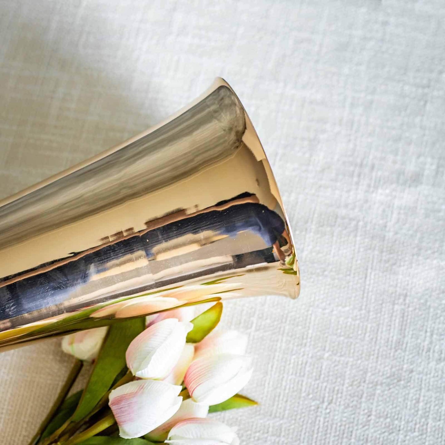 2 Pack 29" Gold Metal Trumpet Vases Set, Tall Floral Vase for Flower Arrangements & Table Centerpieces