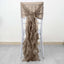 Chiffon Chair Sash with Curly Design Taupe - Stylish Chair Decorations