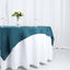 Polyester 70"x70" Table Overlay Square Tablecloth Peacock Teal - Wrinkle-Resistant & Durable Table Cover