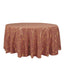 Polyester 120" Round Tablecloth Terracotta (Rust) with Gold Foil Geometric Pattern Wrinkle-Resistant Seamless Table Cover