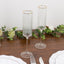 6-Pack Clear Modern Champagne Flutes â€“ 7oz Real Glass, Ribbed Cylindrical Design with Gold Rim, Elegant Toasting Glasses for Weddings & Celebrations â€“ 9.5" Tall