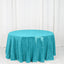 Sequin 120" Round Tablecloth Turquoise - Seamless Glittering Table Cover