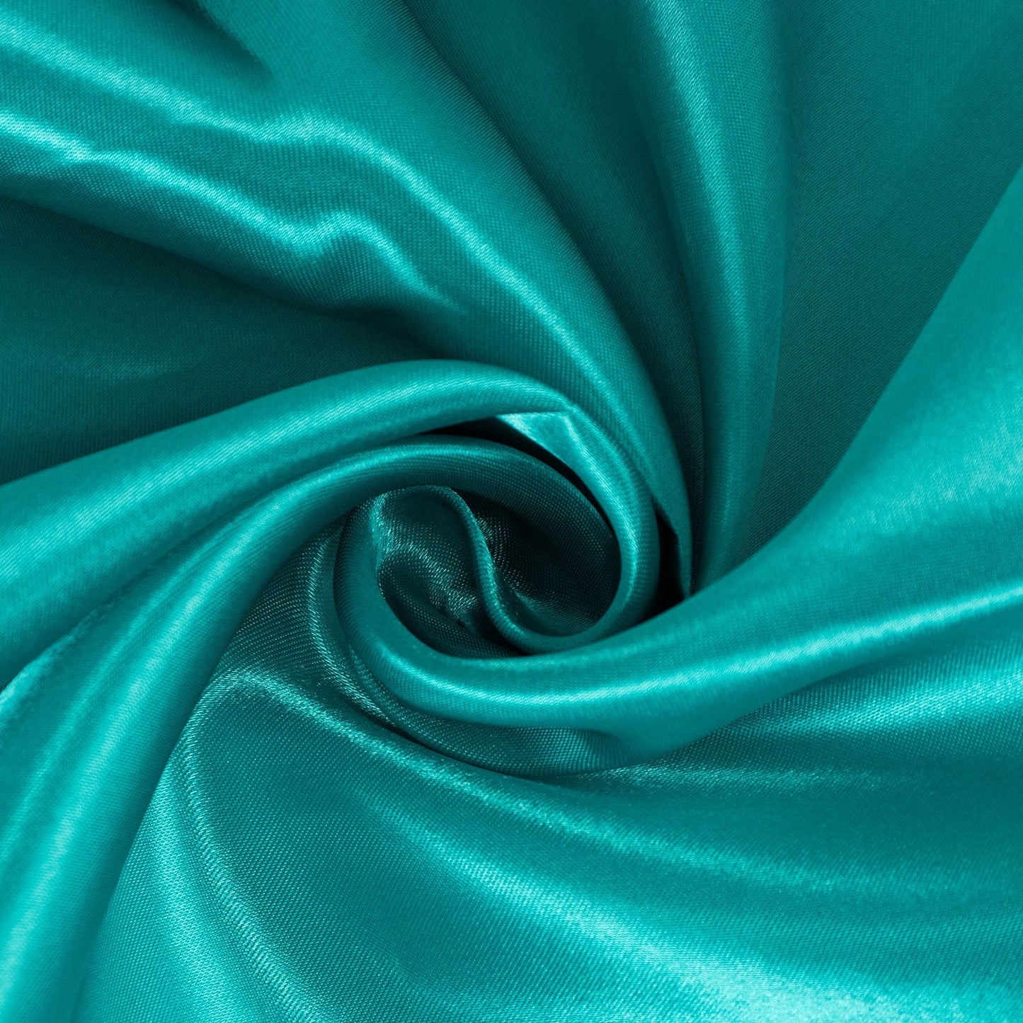 Satin 132" Round Tablecloth Turquoise - Stylish Seamless Table Cover