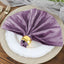 5 Pack Taffeta 20"x20" Napkins Violet Amethyst - Accordion Crinkle Dinner Napkins