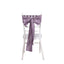 5 Pack Taffeta 6"x106" Chair Sashes Violet Amethyst Accordion Crinkle Texture - Stylish Decor for Weddings & Gatherings
