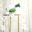 2-Pack Wedding Flower Stand Gold Metal Geometric Column Frame Rectangular - Versatile Floral Pedestal for Sophisticated Arrangements 16"