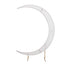 7.5ft White Spandex Crescent Moon Wedding Arch Cover, Custom Fitted Chiara Backdrop Stand Cover