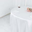 Satin 132" Round Tablecloth White - Stylish Seamless Table Cover for Weddings & Events