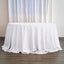 Polyester 132" Round Tablecloth White - Seamless Chic Design for Grand Celebrations