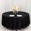 Scuba Round 108" Tablecloth Black - Wrinkle Free & Stain Resistant Table Cover for Exquisite Events