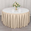Polyester 21ft Table Skirt Nude - Classic Pleated Design