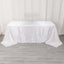 Satin Striped 90"x132" Rectangular Tablecloth White - Seamless Silky Smooth Wedding Decor