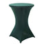 Spandex 30" Round Cocktail Table Cover Hunter Emerald Green - Easy to Maintain Stretch Fitted Highboy Tablecloth