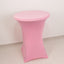 Spandex 30" Round Cocktail Table Cover Pink - Easy to Maintain Stretch Fitted Highboy Tablecloth