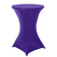 Spandex 30" Round Cocktail Table Cover Purple - Easy to Maintain Stretch Fitted Highboy Tablecloth