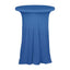 Spandex 30" Round Cocktail Table Cover Skirt Royal Blue With Natural Wavy Drapes