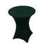 Spandex 36" Round Cocktail Table Cover Hunter Emerald Green - Easy to Maintain Stretch Fitted Highboy Tablecloth