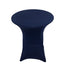 Spandex 36" Round Cocktail Table Cover Navy Blue - Easy to Maintain Stretch Fitted Highboy Tablecloth