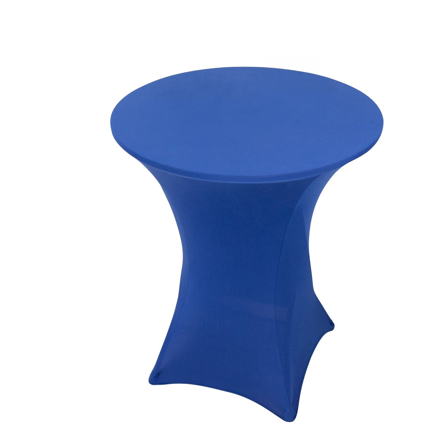 Spandex 36" Round Cocktail Table Cover Royal Blue - Easy to Maintain Stretch Fitted Highboy Tablecloth