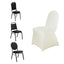 Spandex Chair Cover for Banquet Chairs Ivory - Stretch 160GSM Fabric with Slip-On Slipcover