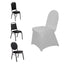 Spandex Chair Cover for Banquet Chairs Silver - Stretch 160GSM Fabric with Slip-On Slipcover