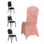 Spandex Chair Cover with Silver Rhinestone Buckled Sash Band Dusty Rose - Stretch Fitted Slipcover