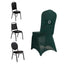 Spandex Chair Cover with Silver Rhinestone Buckled Sash Band Hunter Emerald Green - Stretch Fitted Slipcover