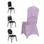 Spandex Chair Cover with Silver Rhinestone Buckled Sash Band Lavender Lilac - Stretch Fitted Slipcover