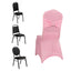 Spandex Chair Cover with Silver Rhinestone Buckled Sash Band Pink - Stretch Fitted Slipcover