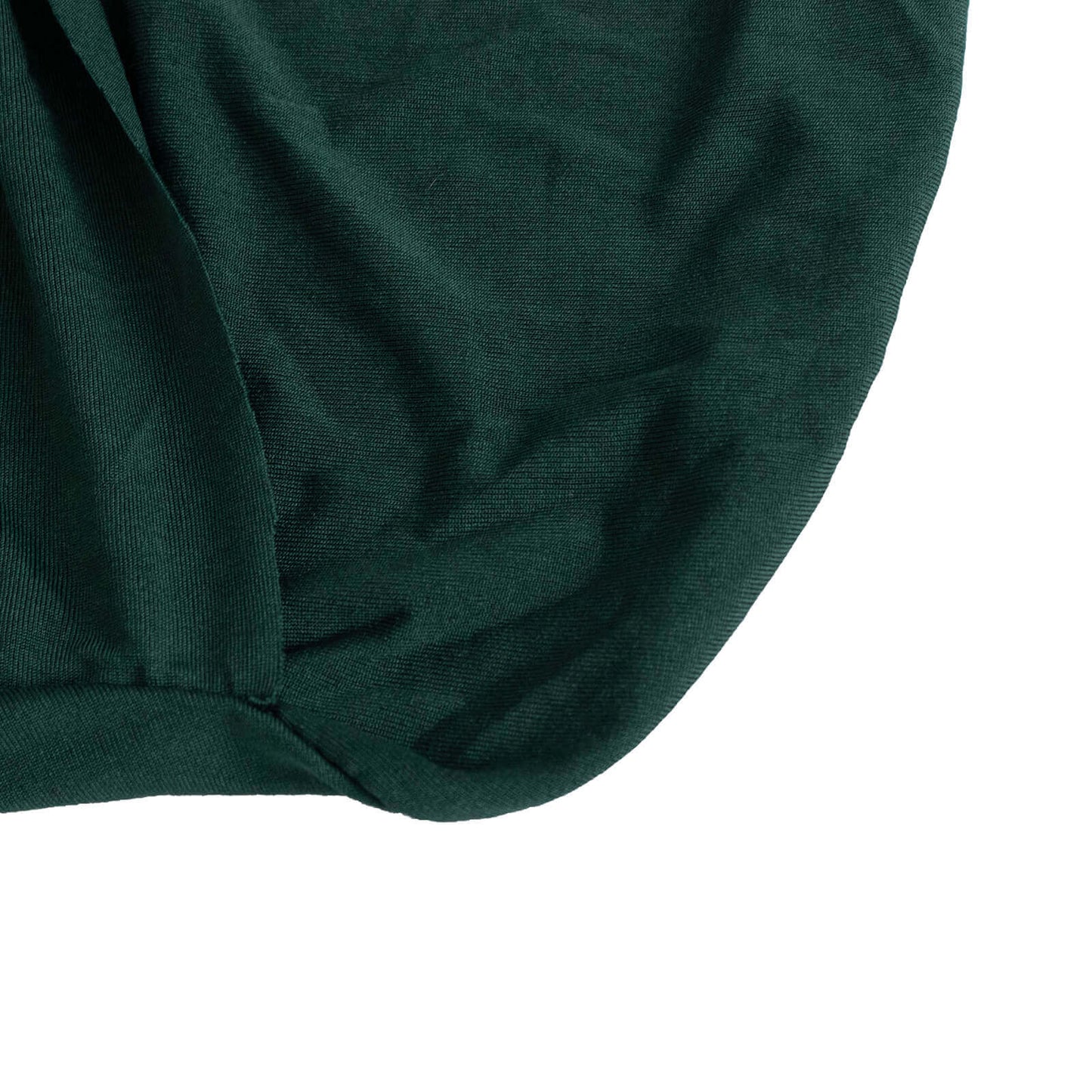 Stretch Spandex Chair Cover Hunter Emerald Green for Folding Chairs - Secure Fit Slipcover with Silver Rhinestone Buckled Sash Band