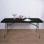 Stretch Spandex 72"x30" Rectangle Tablecloth Top Cover Black - Durable Fitted Table Topper Cap