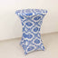 Spandex 30" Round Cocktail Table Cover Royal Blue Damask Highboy Tables - Easy to Maintain Stretch Fitted Tablecloth