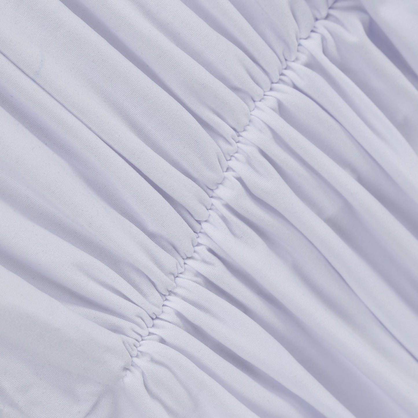 Spandex Folding Chair Cover White with Ruched Swag Back and Foot Pockets â€“ Fitted Stretch Slipcover - Chair Covers