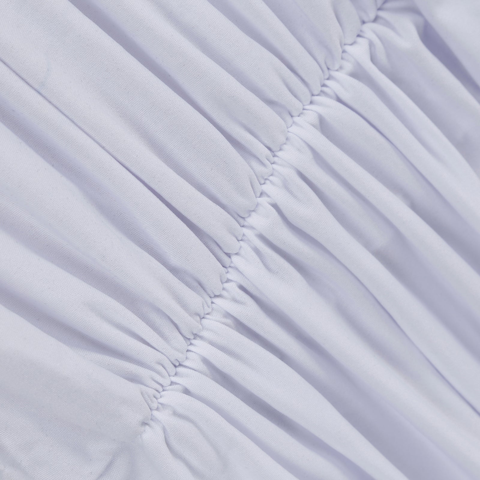 Spandex Folding Chair Cover White with Ruched Swag Back and Foot Pockets â€“ Fitted Stretch Slipcover - Chair Covers