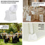 Spandex Folding Chair Cover White with Ruched Swag Back and Foot Pockets â€“ Fitted Stretch Slipcover - Chair Covers