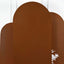 7ft Cinnamon Brown Spandex Fitted Chiara Backdrop Stand Cover For Round Top Wedding Arch