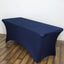 Stretch Spandex 6ft Rectangle Tablecloth Navy Blue - Durable Form-Fitting Table Cover