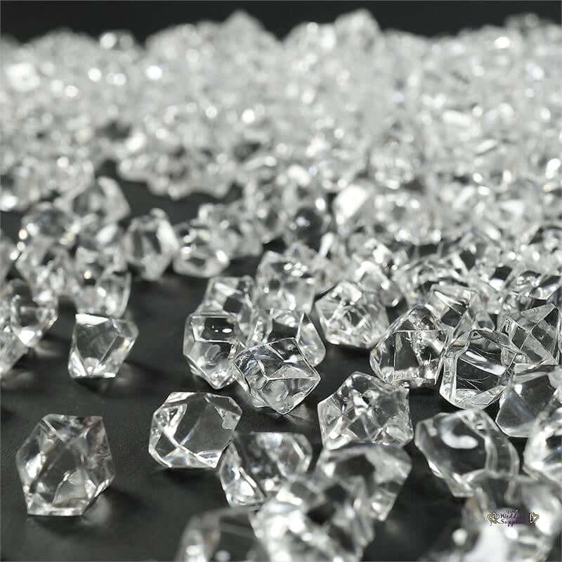 400 Pcs Acrylic Ice Bead Vase Fillers Mini Clear - Chic DIY Craft Crystals for Wedding Centerpieces & Table Styling
