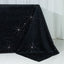 Scuba Rectangular Tablecloth 90"Ã—156" Black with Rhinestone Accents â€“ Seamless, Wrinkle-Free, Stain-Resistant Event Linen