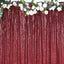 8ftx8ft Burgundy Sequin Event Curtain Drapes, Backdrop Event Panel