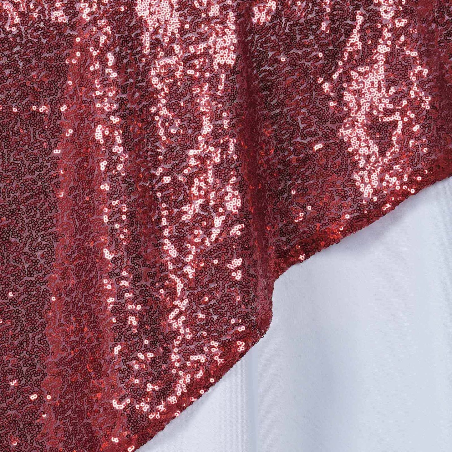 Sequin 72"x72" Table Overlay Square Tablecloth Burgundy - Sparkly Table Cover