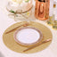 6-Pack Placemats Glitter Design Champagne Sparkle Round - Non-Slip Decorative Dining Table Mats 13"