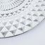 6-Pack Plastic Round Charger Plates 13" in Silver with Diamond Pattern, Sparkling Disposable Dinner Charger Tableware