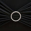 Rhinestone Chair Sash Band Buckle Silver 2" Circle Metal - Glittering Diamond Bow Pin for Chair Sashes & Wedding Decor