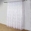 8ftx8ft Silver Embroider Sequin Event Curtain Drapes, Sparkly Sheer Backdrop Event Panel With Embroidery Leaf
