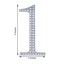Decorative Rhinestone Number "1" Stickers, Glitter Adhesive Craft Numbers Silver DIY Sparkle Embellishments 8"