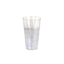 12-Pack Plastic Party Cups Clear Silver Glitter - Durable Disposable Tumblers for Drinks 17oz 6"